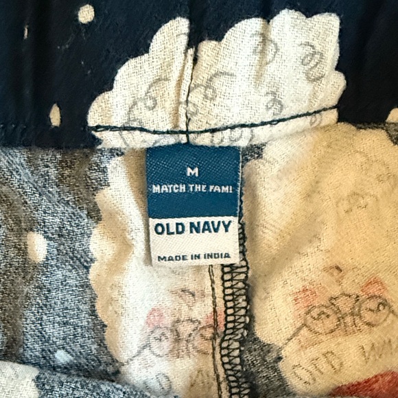 Old Navy Santa Print Pajama Pants - Navy and Red - Picture 4 of 5